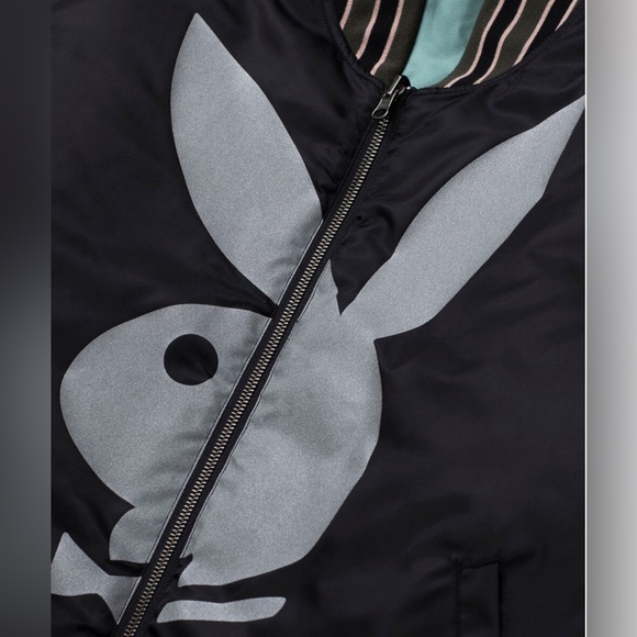 Playboy x HUF “after hours” collection reversible bomber jacket. NWOT - Picture 7 of 13